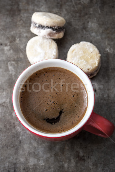 freshly brewed coffee and cookies Stock photo © nessokv