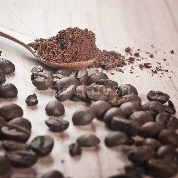 Coffee beans and cocoa Stock photo © nessokv