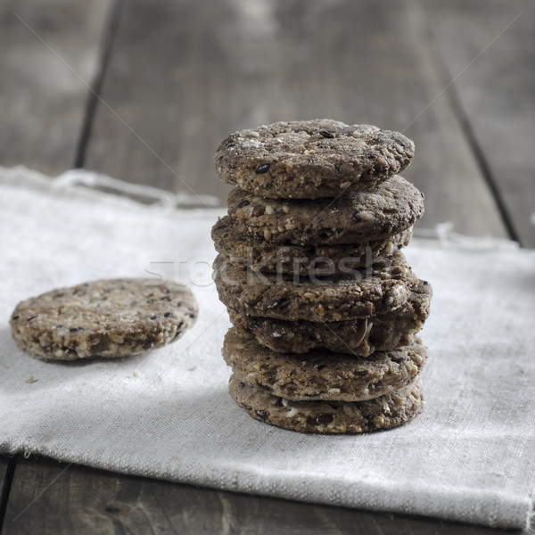 Homemade wholemeal  oatmeal cookies. Stock photo © nessokv