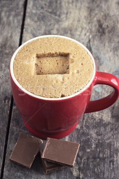 Cappuccino and chocolate Stock photo © nessokv