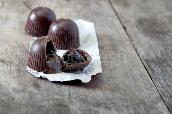 chocolate balls Stock photo © nessokv