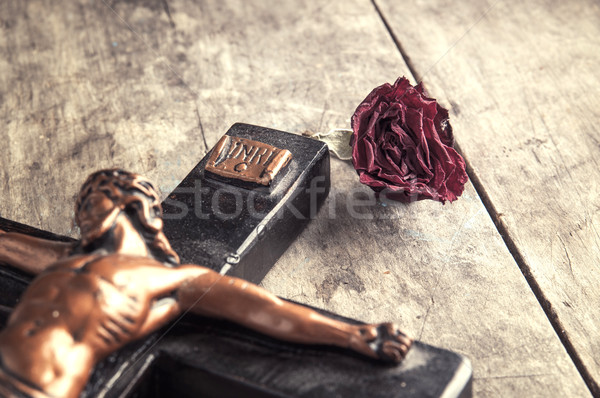 wooden Crucifix Stock photo © nessokv
