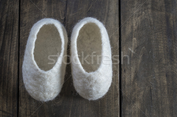 Comfortable wool Baby Booties Stock photo © nessokv