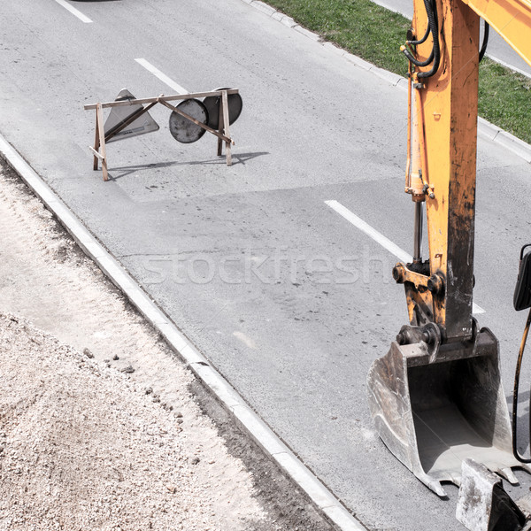 черпать дороги дорожное строительство строительство улице Сток-фото © nessokv