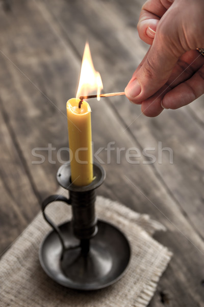 стороны сжигание свечу огня Сток-фото © nessokv