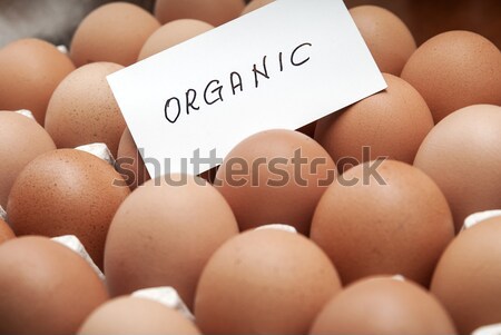 Stock photo: Baskets of eggs