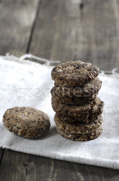 Homemade wholemeal  oatmeal cookies. Stock photo © nessokv