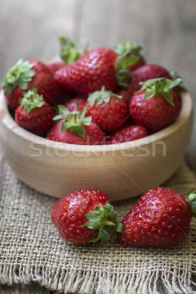 Fresh ripe red strawberries Stock photo © nessokv