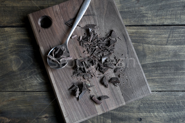 dark chocolate on cutting board Stock photo © nessokv