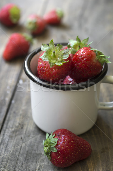 Fresh ripe red strawberries Stock photo © nessokv