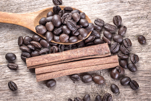 Ingredienti caffè chicchi di caffè cannella Foto d'archivio © nessokv