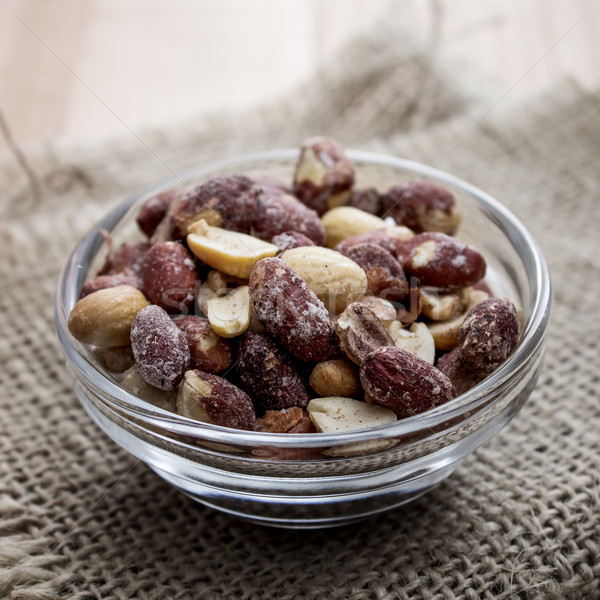 peanuts  in a glass bowl  Stock photo © nessokv