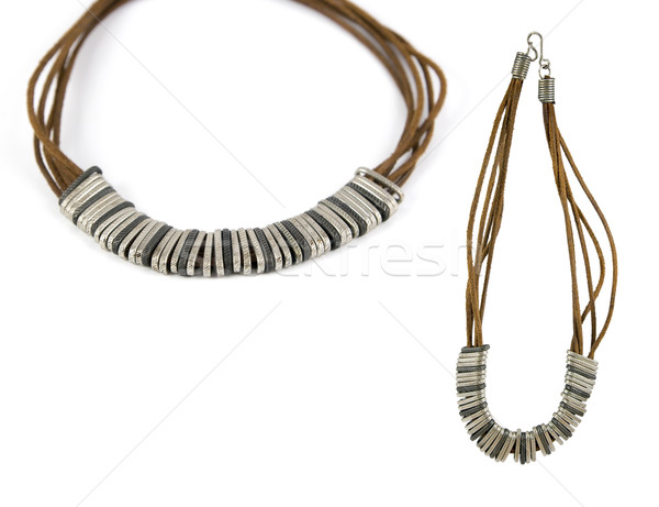 Leather & Metal Necklace Stock photo © newt96