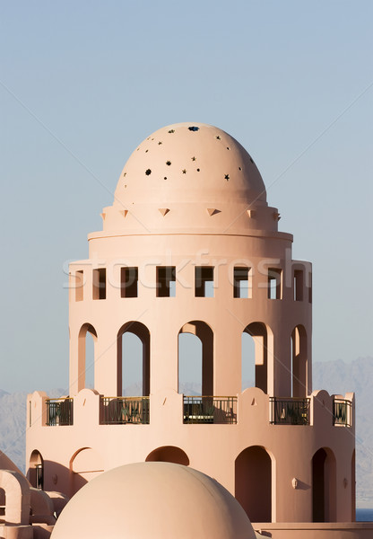 Foto stock: Mezquita · torre · sin · nubes · cielo · edificio · fondo