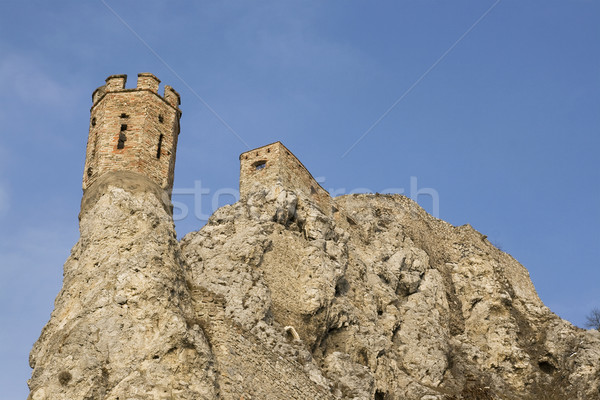 Wieża fortyfikacja starożytnych zamek Bratysława Słowacja Zdjęcia stock © newt96