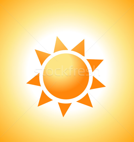 Stock photo: Vector illustration of sunrise sun 