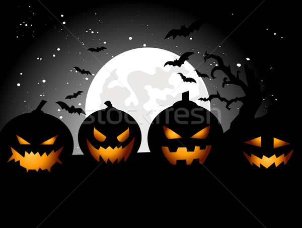 Halloween Party Background with Pumpkins  Stock photo © nezezon