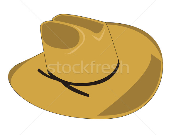 Illustrazione cappello da cowboy sole campo pecore cowboy Foto d'archivio © nezezon