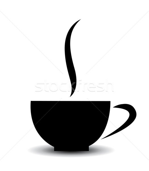 Vector icoană ceaşcă de cafea alimente cafea proiect Imagine de stoc © nezezon