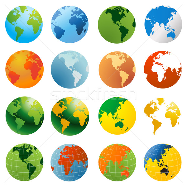 Wereld wereldbol Blauw markt economie amerika Stockfoto © nezezon