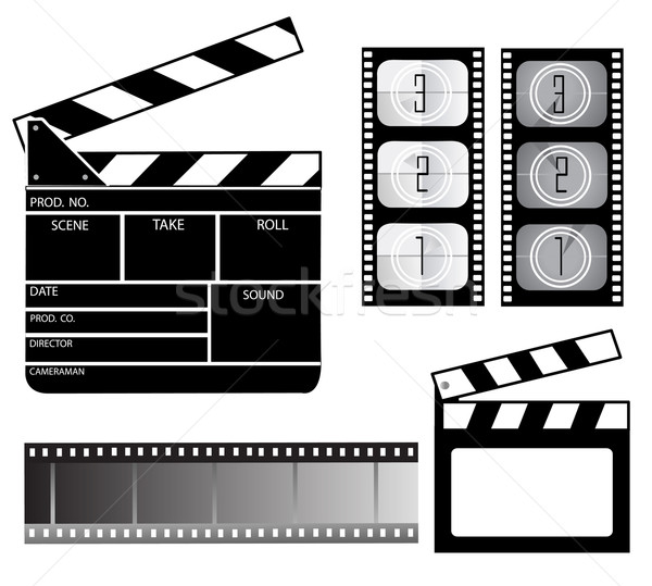 Film bord filmstrip industrie cinema mişcare Imagine de stoc © nezezon