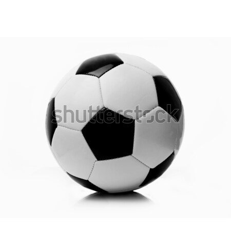 Feketefehér futballabda fehér textúra sport egészség Stock fotó © nezezon