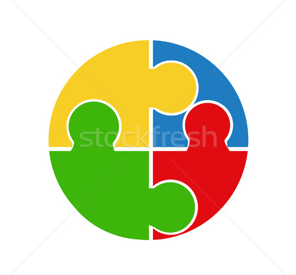 Puzzle vector illustration art on white background Stock photo © nezezon
