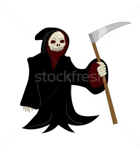 Vector cartoon illustration of a Grim Reaper Stock photo © nezezon