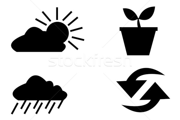 Vetor logotipo elementos conjunto ambiental negócio Foto stock © nezezon