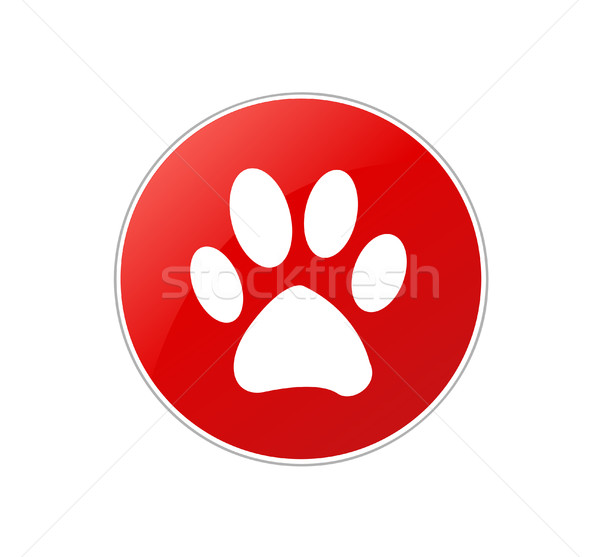 Paw Print. Vector Stock photo © nezezon