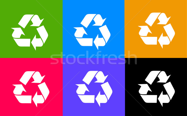 Recycle sign Stock photo © nezezon