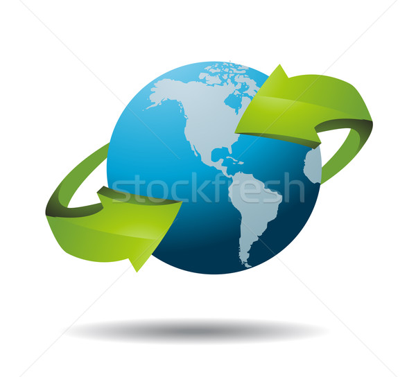 Foto stock: Mundo · mundo · reciclar · signos · vector · contacto