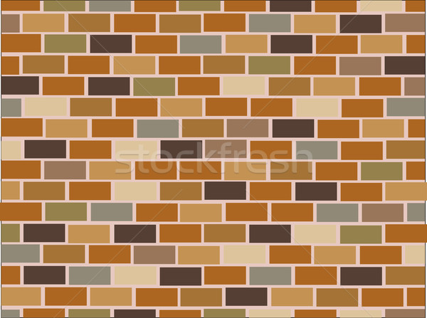 Foto stock: Parede · de · tijolos · sem · costura · parede · abstrato · pedra · tijolo