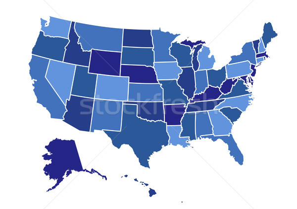 Foto stock: EUA · mapa · arte · branco · mundo · Arizona