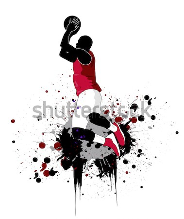 Ontwerp basketbal fitness sport springen Stockfoto © nezezon