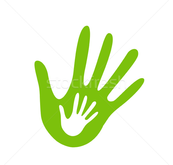 hand helping illustration Stock photo © nezezon