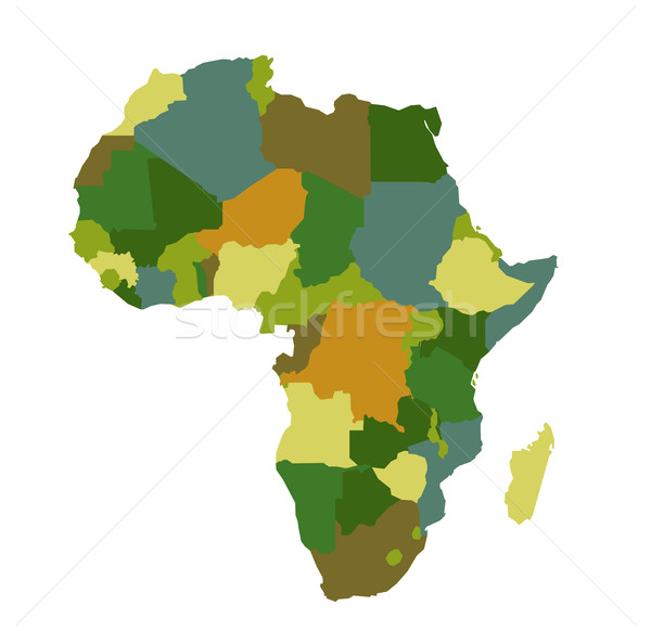 ストックフォト: アフリカ · 地図 · データ · 国 · 地上 · 社会