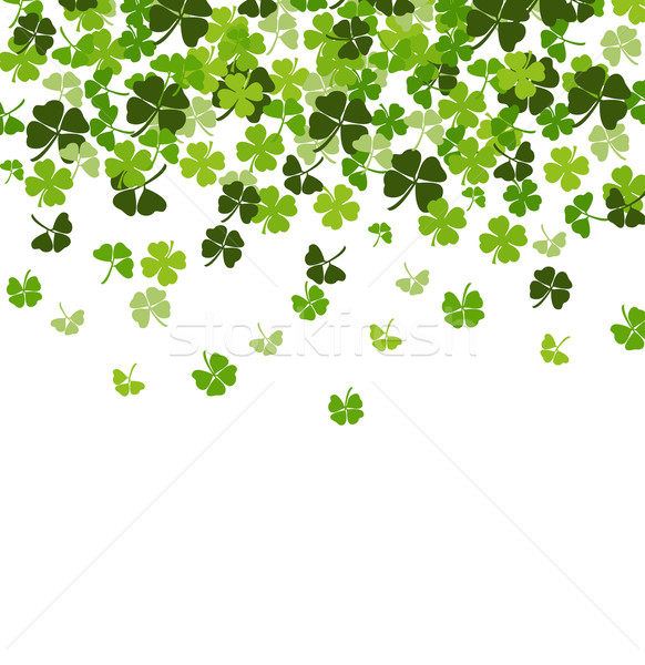 Jour de St Patrick vecteur Shamrock printemps herbe design [[stock_photo]] © nezezon