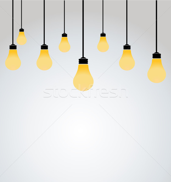 Becuri lumina semna putere alb electricitate Imagine de stoc © nezezon