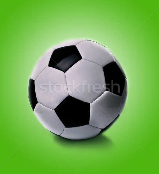 Negru alb minge de fotbal alb sănătate fotbal bilă Imagine de stoc © nezezon