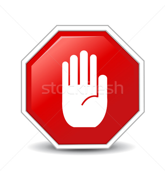 No entry hand sign  Stock photo © nezezon