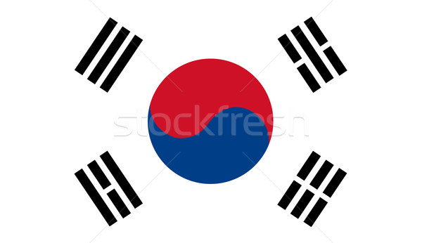 South Korea flag vector Stock photo © nezezon
