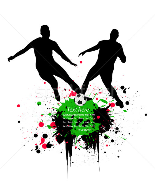 ストックフォト: サッカー · プレーヤー · スポーツ · フラグ · チーム · ゲーム