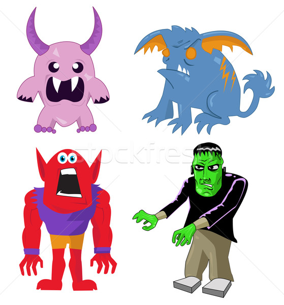 Monster and Character Set Stock photo © nezezon