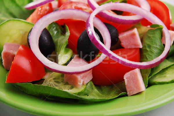 Finom friss zöldségek étel egészség asztal olaj Stock fotó © nezezon