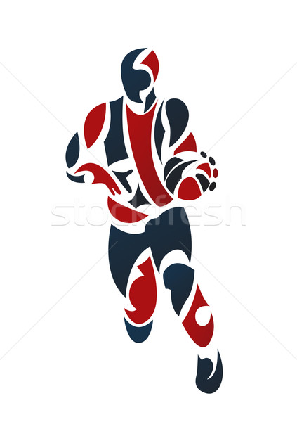 Stock photo: Abstract basketball player