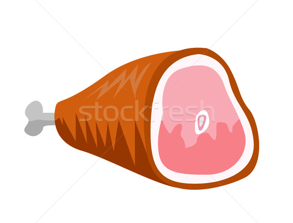 Karikatür jambon beyaz mutfak kırmızı domuz Stok fotoğraf © nezezon