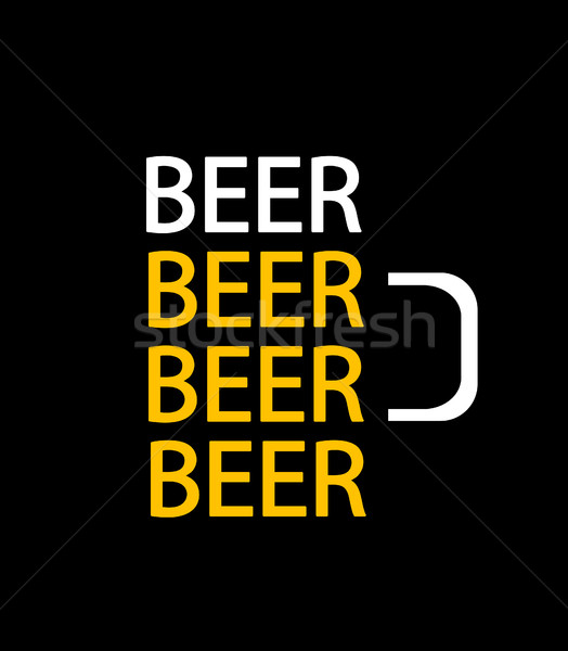 Stock photo: vector illustration of a glass of beer
