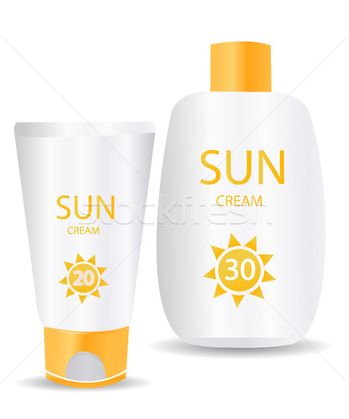 glossy sunblock creams Stock photo © nezezon