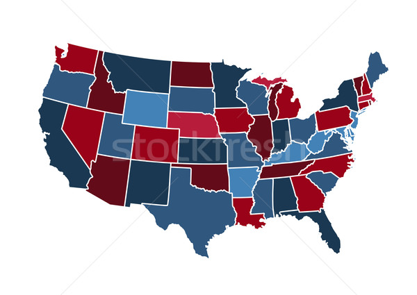 Foto d'archivio: USA · mappa · colore · america · Arizona · Arkansas